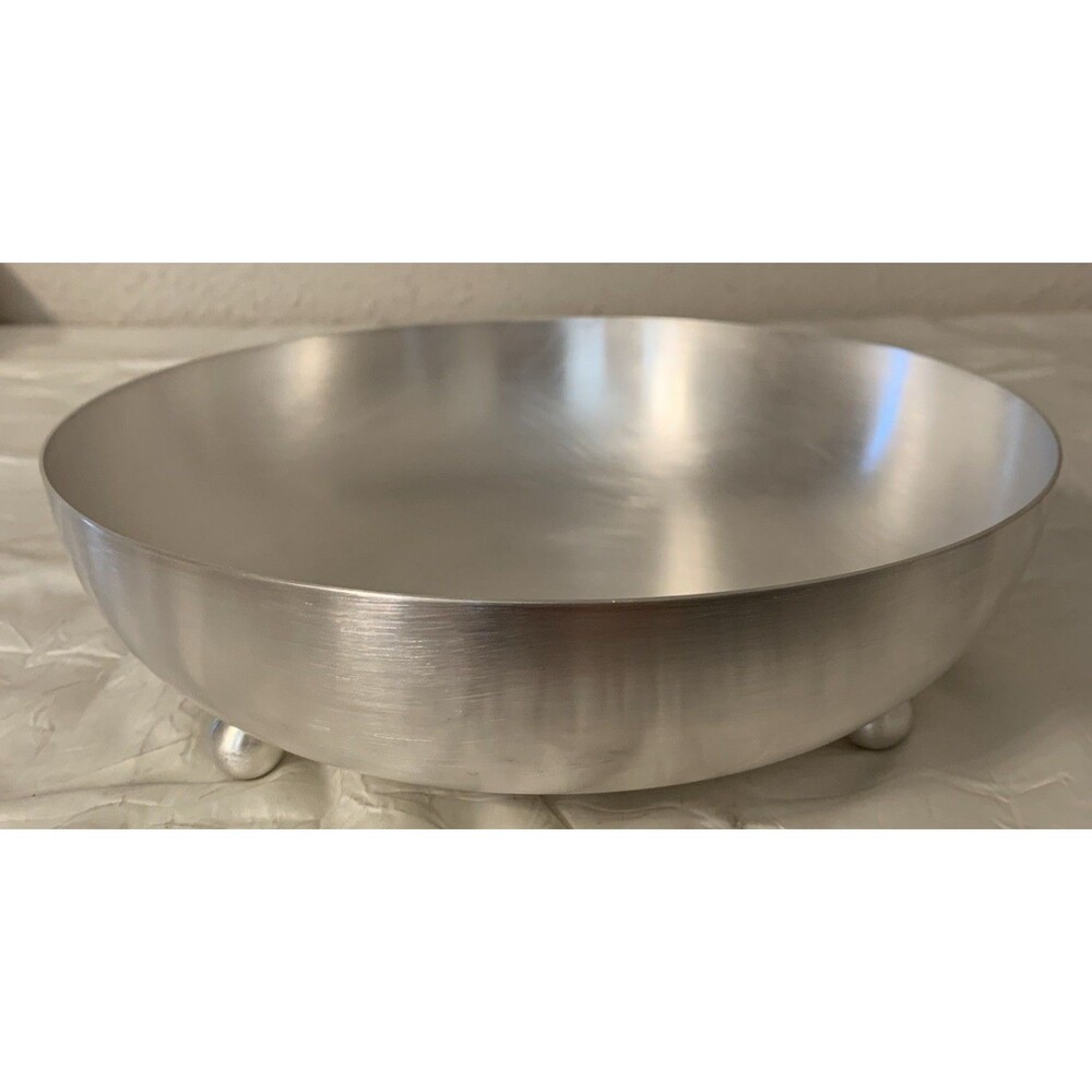 Vintage Silver Plated Footed  9” Bowl Server Decorative READ